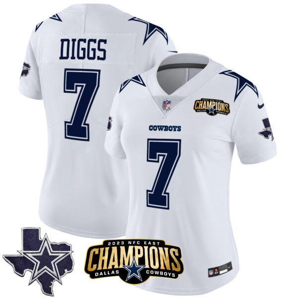 Women's Cowboys 2023 NFC East Champions Patch Vapor Jersey - All Stitched - Image 22