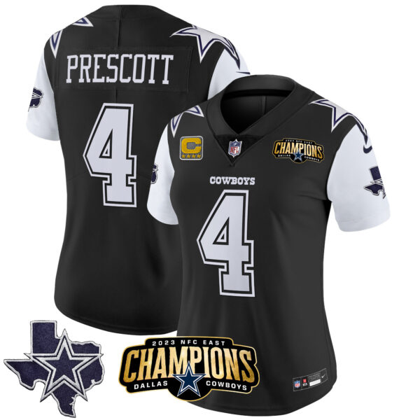 Women's Cowboys 2023 NFC East Champions Patch Vapor Jersey - All Stitched - Image 26