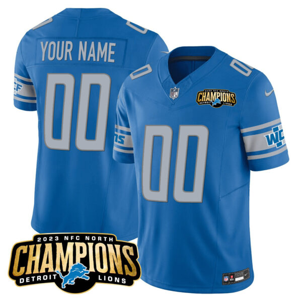 Detroit Lions 2023 NFC North Champions Patch Vapor Custom Jersey - All Stitched - Image 3