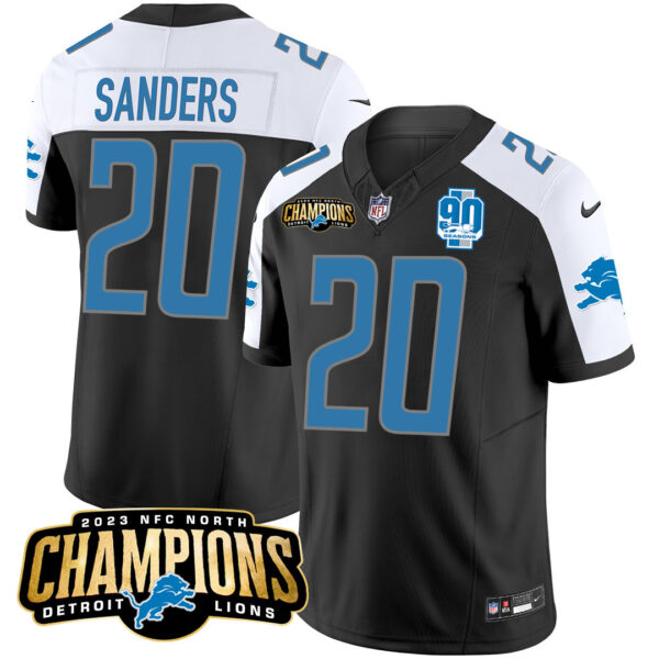 Men's Detroit Lions 2023 NFC North Champions Patch Vapor Jersey V2 - All Stitched - Image 5