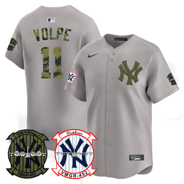 Men's New York Yankees Woodland USMC Alternate Vapor Premier Limited Jersey - All Stitched - Image 23