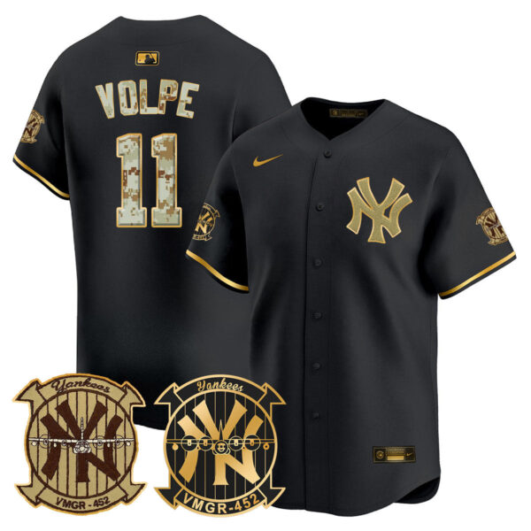 Men's New York Yankees Desert USMC Alternate Vapor Premier Limited Jersey - All Stitched - Image 2