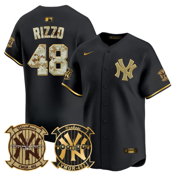 Men's New York Yankees Desert USMC Alternate Vapor Premier Limited Jersey - All Stitched - Image 7