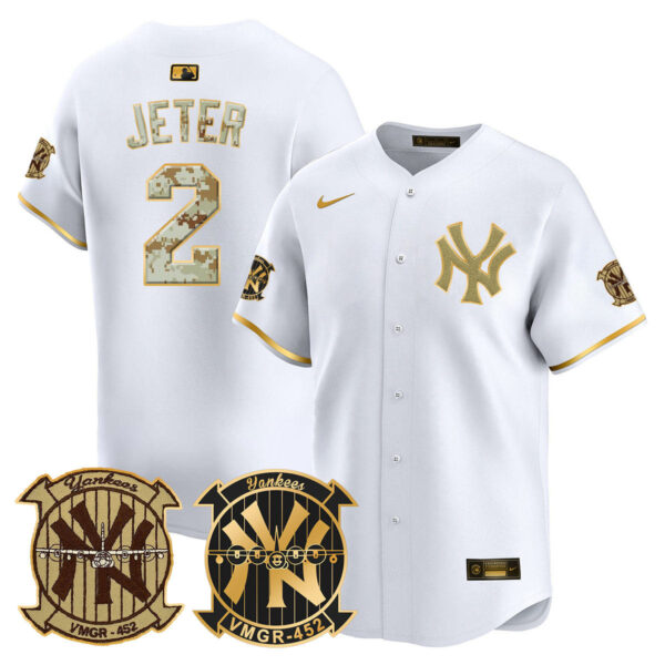 Men's New York Yankees Desert USMC Alternate Vapor Premier Limited Jersey - All Stitched - Image 11
