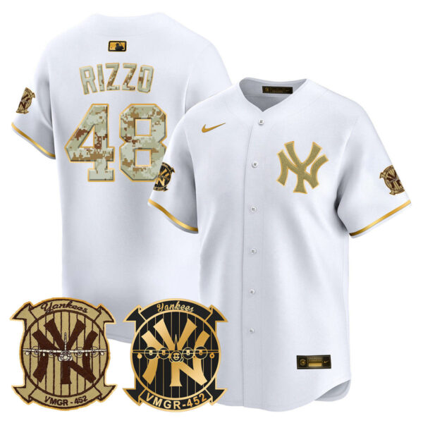 Men's New York Yankees Desert USMC Alternate Vapor Premier Limited Jersey - All Stitched - Image 14