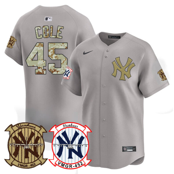 Men's New York Yankees Desert USMC Alternate Vapor Premier Limited Jersey - All Stitched - Image 26