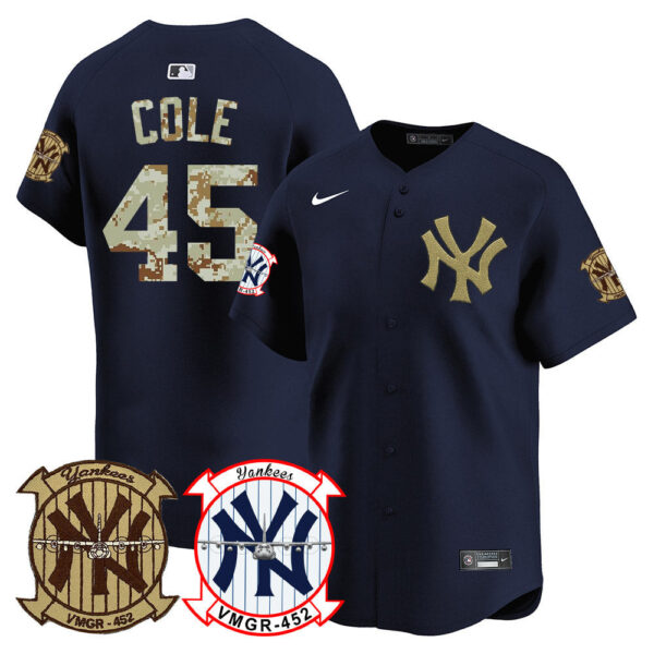 Men's New York Yankees Desert USMC Alternate Vapor Premier Limited Jersey - All Stitched - Image 33