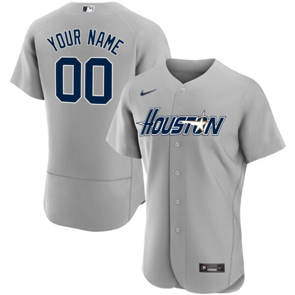 Astros Gray Special Custom Jersey - All Stitched - Image 2