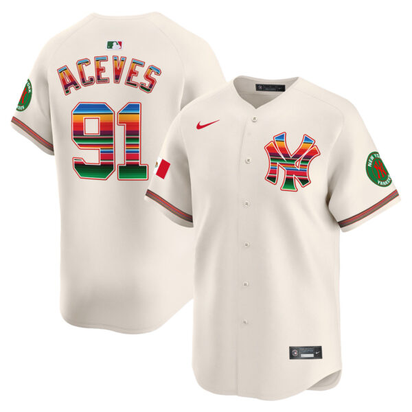 Men's New York Yankees Mexico Vapor Premier Limited Jersey - All Stitched - Image 22