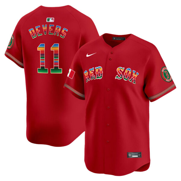 Men's Boston Red Sox Mexico Vapor Premier Limited Jersey - All Stitched - Image 22