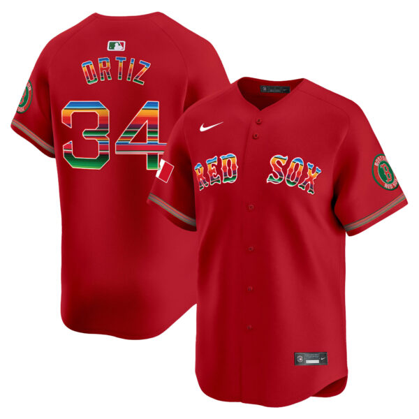 Men's Boston Red Sox Mexico Vapor Premier Limited Jersey - All Stitched - Image 23
