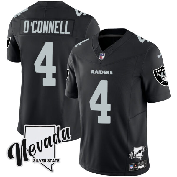 Men's Raiders Nevada Silver State Patch Vapor Jersey V2 - All Stitched - Image 12