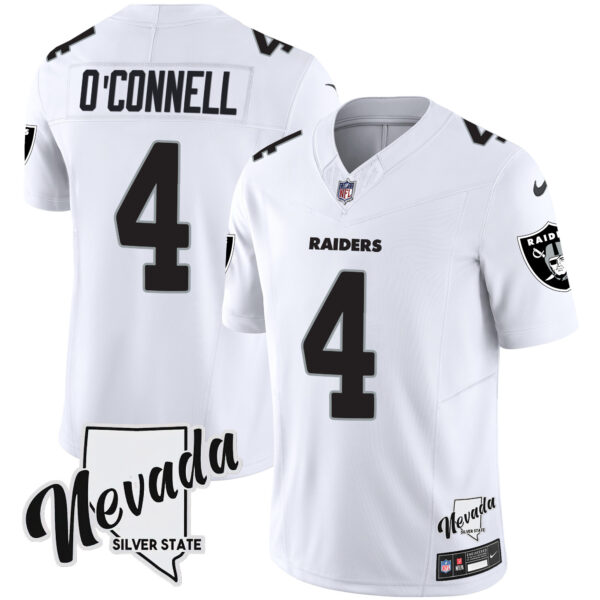 Men's Raiders Nevada Silver State Patch Vapor Jersey V2 - All Stitched - Image 19