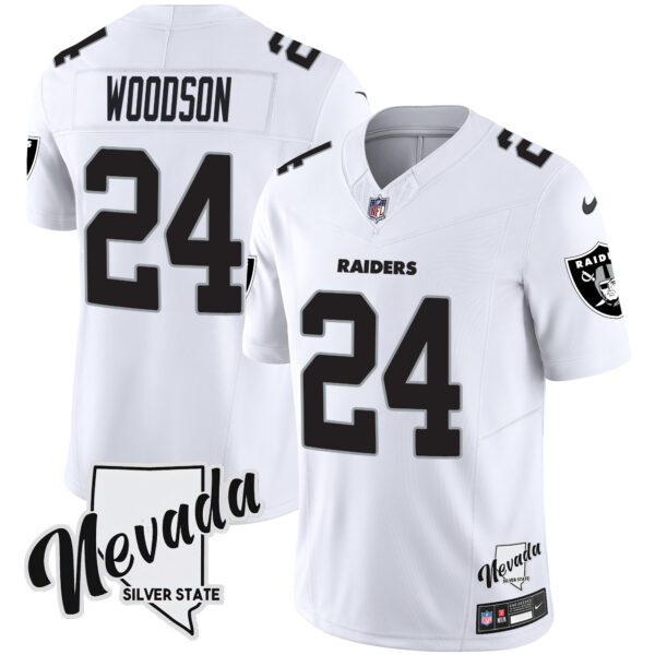 Men's Raiders Nevada Silver State Patch Vapor Jersey V2 - All Stitched - Image 18