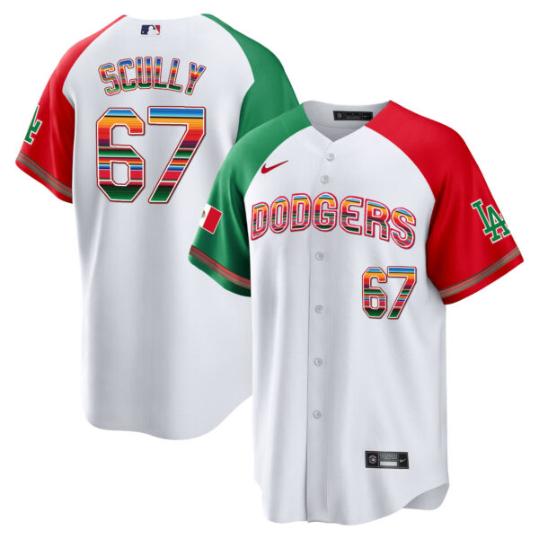 Men's Dodgers Mexico Cool Base Limited Jersey V3 - All Stitched - Image 36