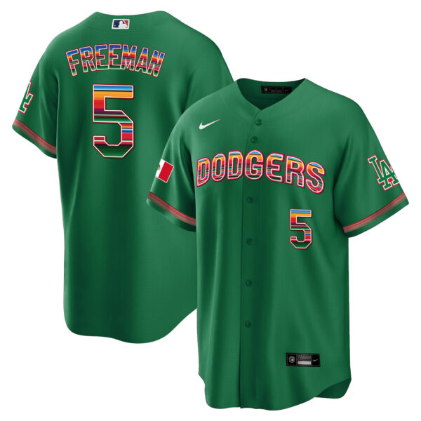 Men's Dodgers Mexico Cool Base Limited Jersey V3 - All Stitched - Image 27