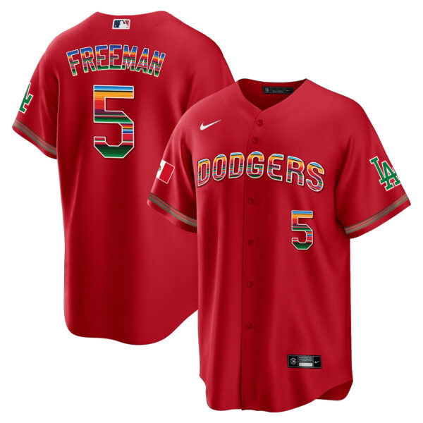Men's Dodgers Mexico Cool Base Limited Jersey V3 - All Stitched - Image 43