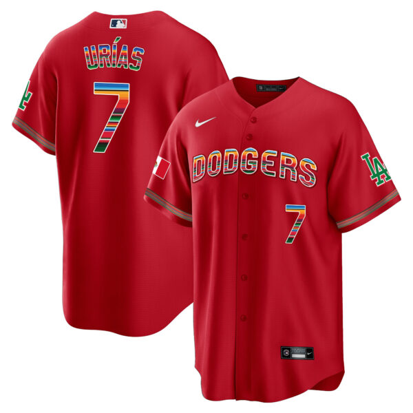 Men's Dodgers Mexico Cool Base Limited Jersey V3 - All Stitched - Image 47