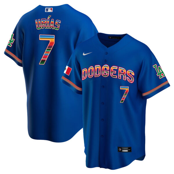 Men's Dodgers Mexico Cool Base Limited Jersey V3 - All Stitched - Image 15