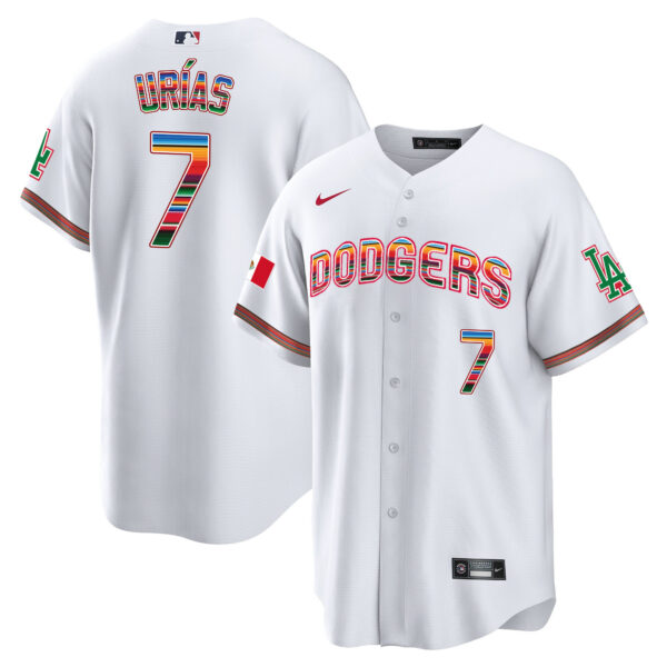 Men's Dodgers Mexico Cool Base Limited Jersey V3 - All Stitched - Image 7