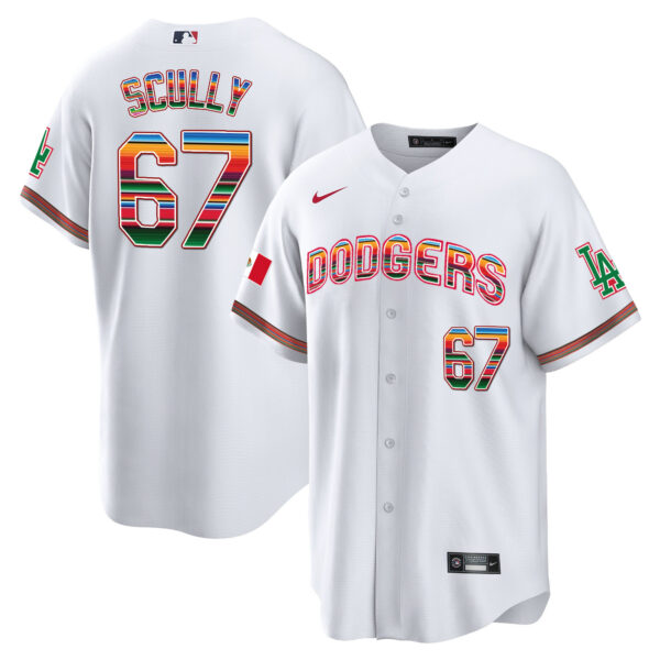Men's Dodgers Mexico Cool Base Limited Jersey V3 - All Stitched - Image 4