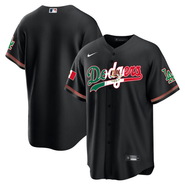 Men's Dodgers Mexico Cool Base Limited Jersey V4 - All Stitched - Image 27