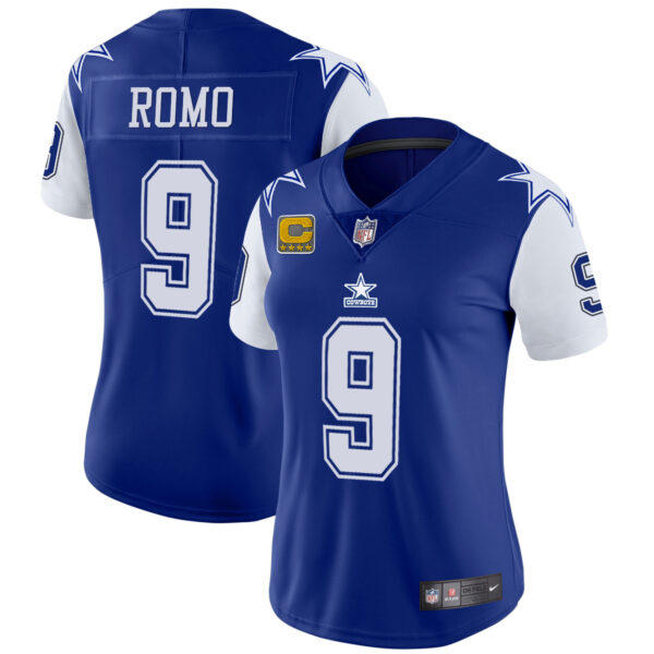 Women's Cowboys Throwback Limited Vapor Jersey - All Stitched - Image 5