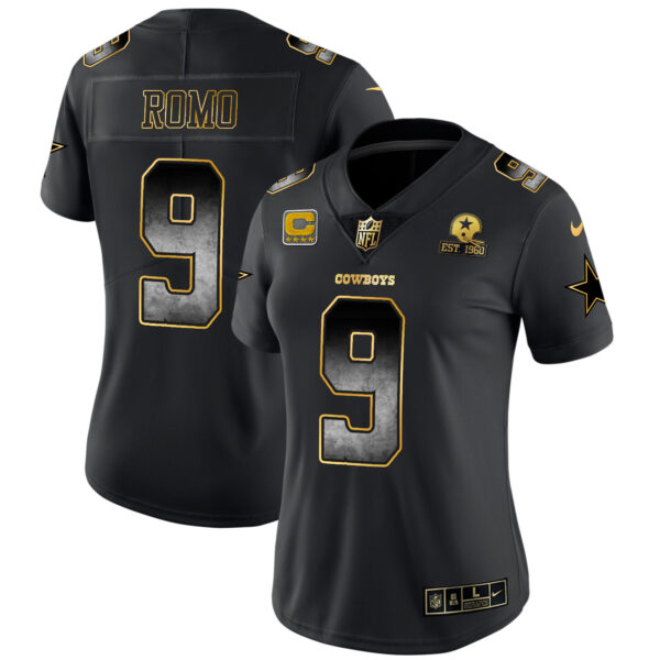 Women's Cowboys Arch Smoke Vapor Jersey - All Stitched - Image 11