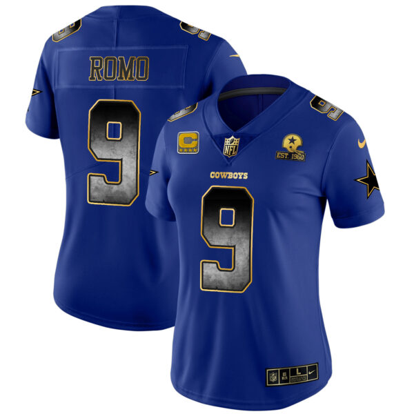 Women's Cowboys Arch Smoke Vapor Jersey - All Stitched - Image 35