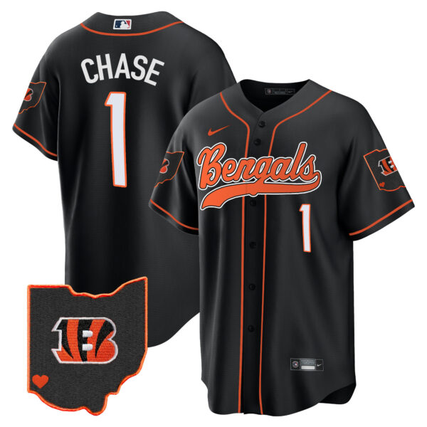 Men's Bengals Ohio Patch Baseball Jersey - All Stitched - Image 14