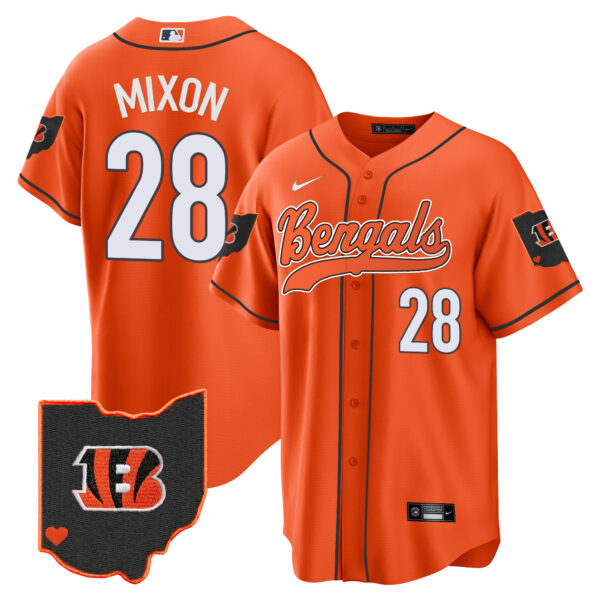 Men's Bengals Ohio Patch Baseball Jersey - All Stitched - Image 22