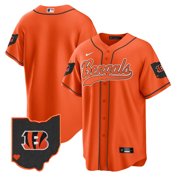 Men's Bengals Ohio Patch Baseball Jersey - All Stitched - Image 24
