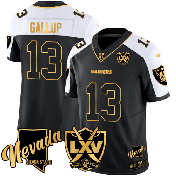 Men's Raiders 2024 Gold Vapor Limited Jersey - 65th Anniversary - All Stitched - Image 5