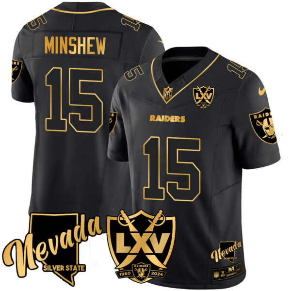 Men's Raiders 2024 Gold Vapor Limited Jersey - 65th Anniversary - All Stitched - Image 10