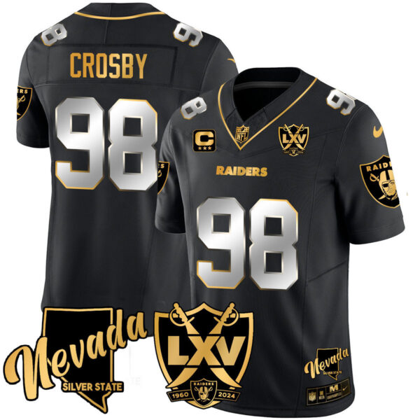 Men's Raiders 2024 Gold Vapor Limited Jersey - 65th Anniversary - All Stitched - Image 15