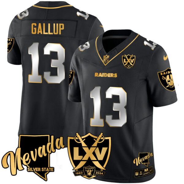 Men's Raiders 2024 Gold Vapor Limited Jersey - 65th Anniversary - All Stitched - Image 17