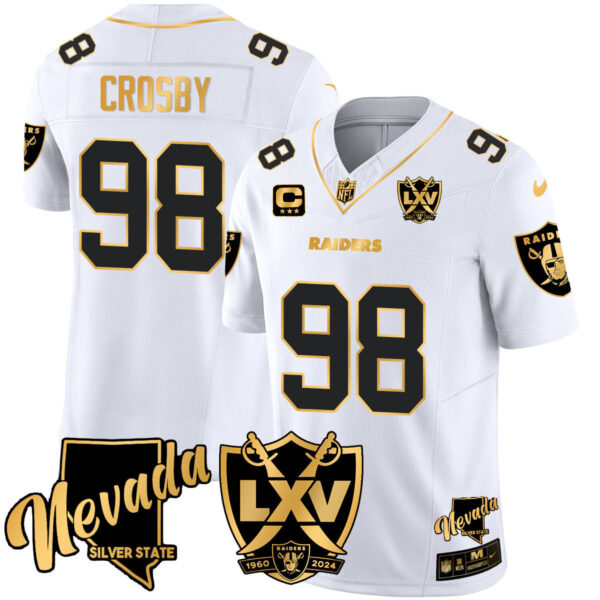 Men's Raiders 2024 Gold Vapor Limited Jersey - 65th Anniversary - All Stitched - Image 21
