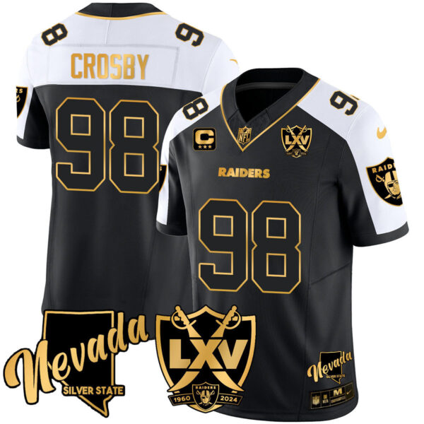 Men's Raiders 2024 Gold Vapor Limited Jersey - 65th Anniversary - All Stitched - Image 3