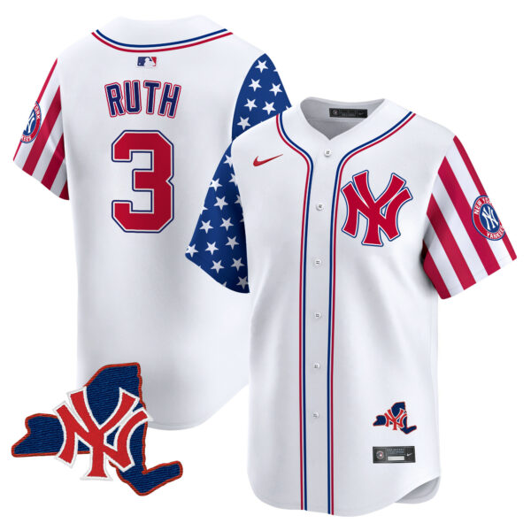 Men's New York Yankees 2024 Independence Day Vapor Premier Limited Jersey V2 - All Stitched - Image 3