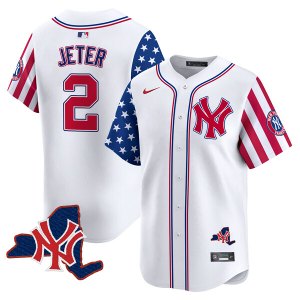 Men's New York Yankees 2024 Independence Day Vapor Premier Limited Jersey V2 - All Stitched - Image 4