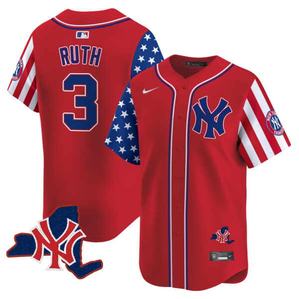 Men's New York Yankees 2024 Independence Day Vapor Premier Limited Jersey V2 - All Stitched - Image 12