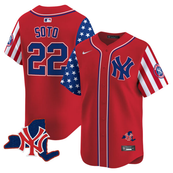 Men's New York Yankees 2024 Independence Day Vapor Premier Limited Jersey V2 - All Stitched - Image 15