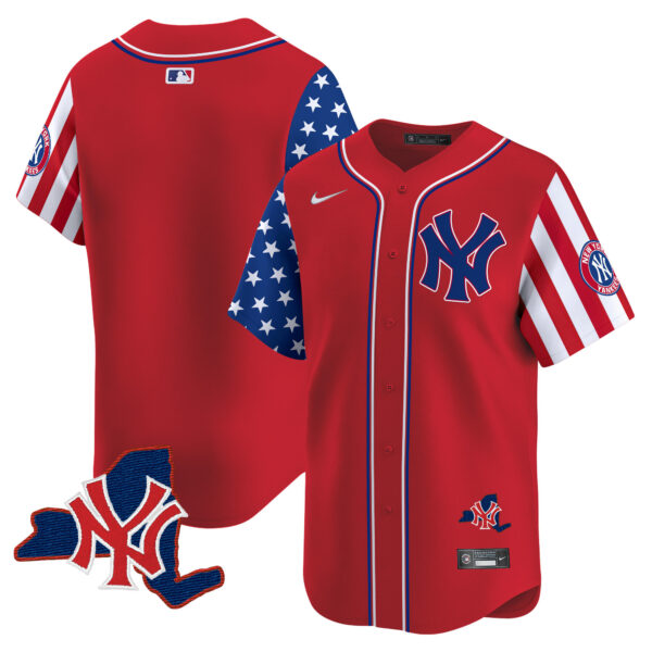 Men's New York Yankees 2024 Independence Day Vapor Premier Limited Jersey V2 - All Stitched - Image 18