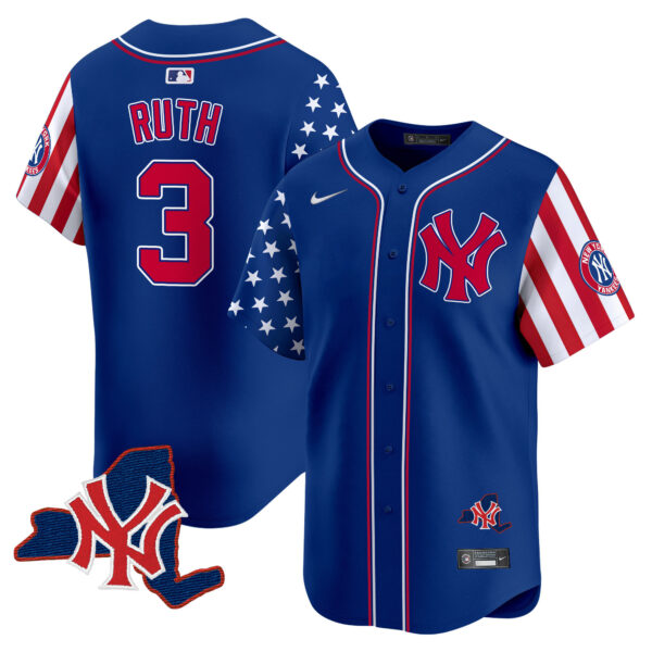 Men's New York Yankees 2024 Independence Day Vapor Premier Limited Jersey V2 - All Stitched - Image 21