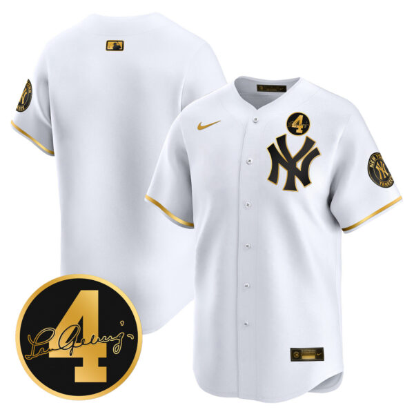 Men's New York Yankees Lou Gehrig Patch Vapor Premier Limited Jersey - All Stitched - Image 18