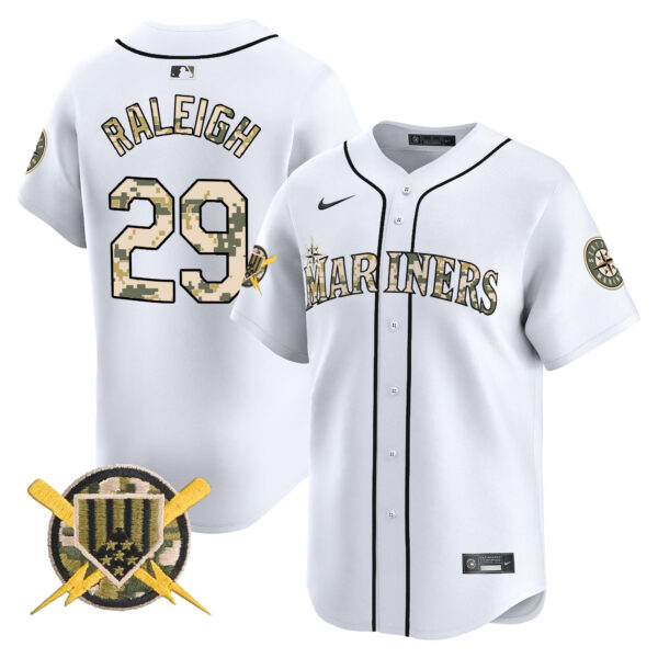 Men's Seattle Mariners Armed Forces Day Vapor Premier Limited Jersey - All Stitched - Image 9