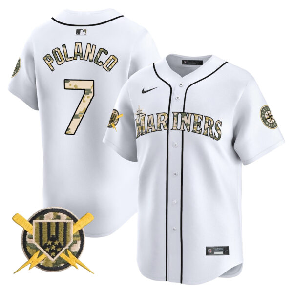 Men's Seattle Mariners Armed Forces Day Vapor Premier Limited Jersey - All Stitched - Image 12