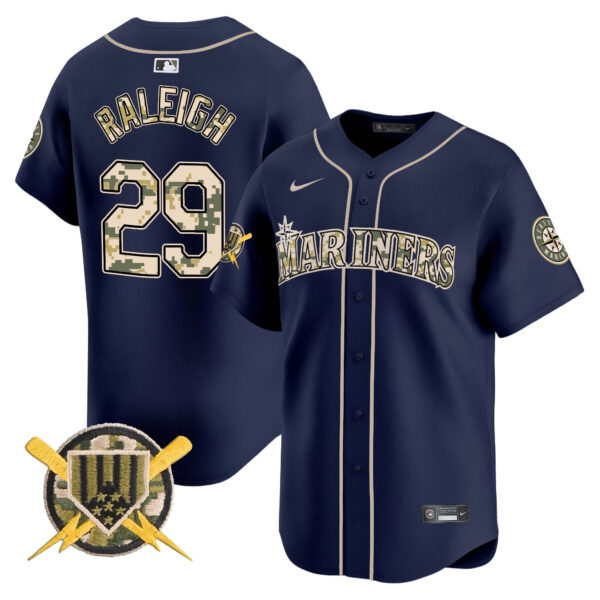 Men's Seattle Mariners Armed Forces Day Vapor Premier Limited Jersey - All Stitched - Image 16