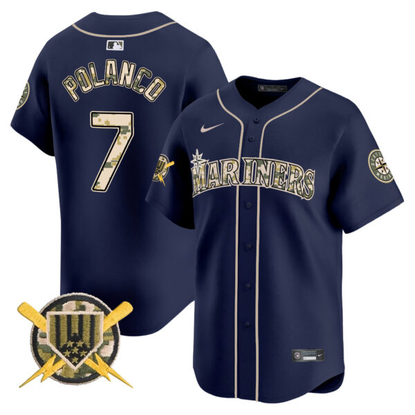 Men's Seattle Mariners Armed Forces Day Vapor Premier Limited Jersey - All Stitched - Image 19