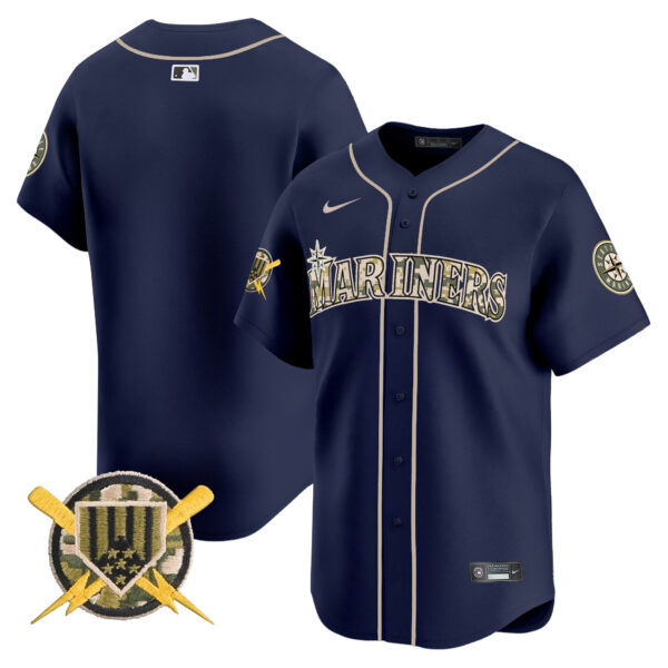 Men's Seattle Mariners Armed Forces Day Vapor Premier Limited Jersey - All Stitched - Image 21